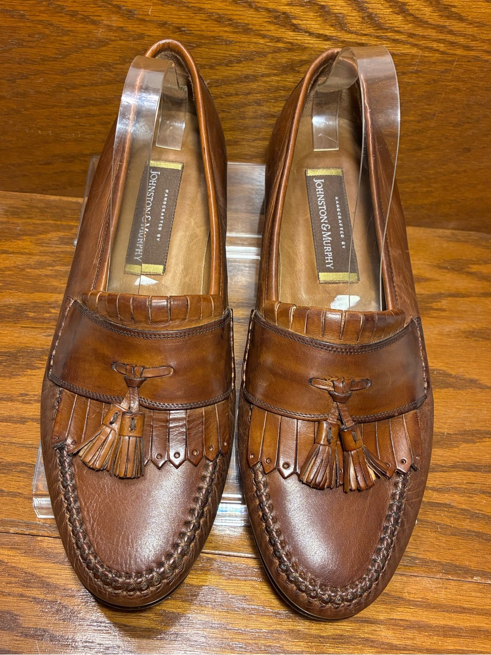 VTG Y2K Johnston & Murphy Handcrafted in Italy Tassel Kiltie Loafers Men’s 11